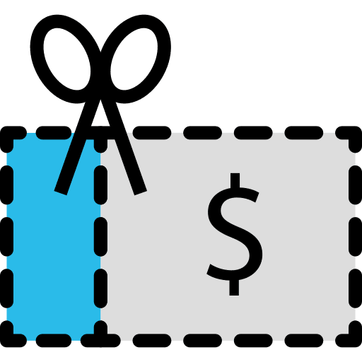 Voucher commerce currency sales icon