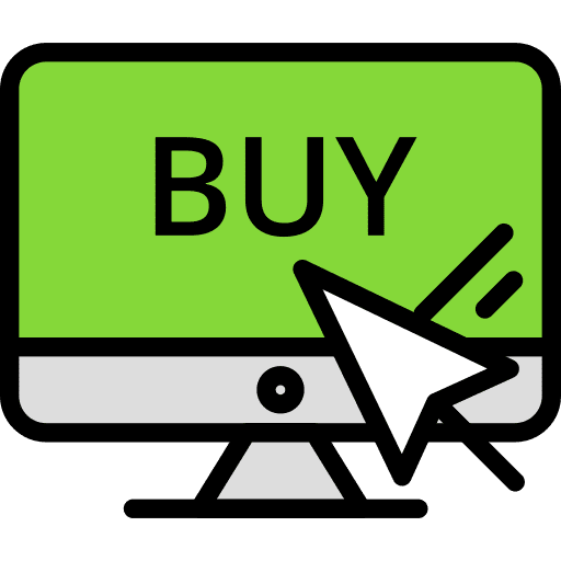 Buy commerce buying online icon
