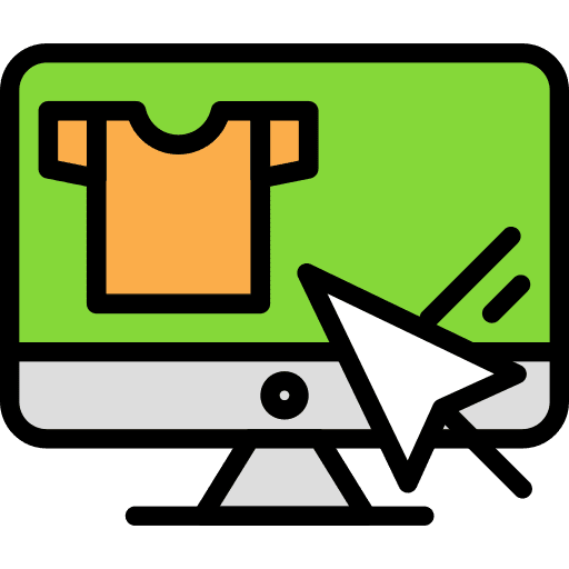 Buy online commerce and shopping commerce icon