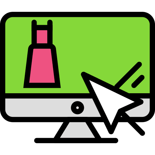 Buy online store commerce dress icon