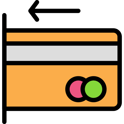 Card machine money card icon