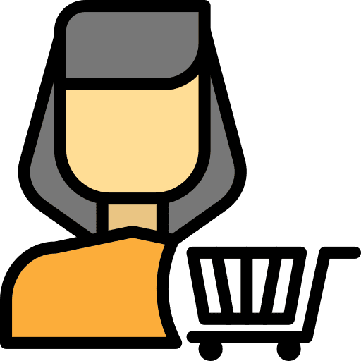 Cart online store commerce female icon