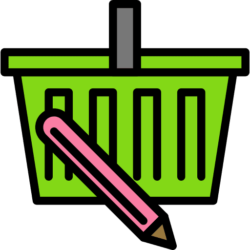 Basket shopping purchase container icon
