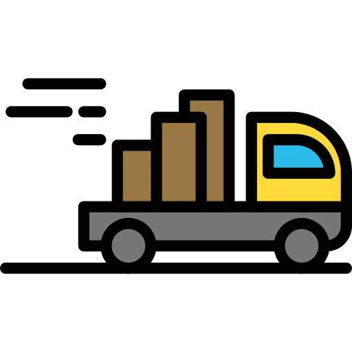 Delivery trucking transport vehicle icon