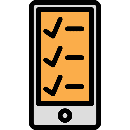 List list cellphone mobile phone icon