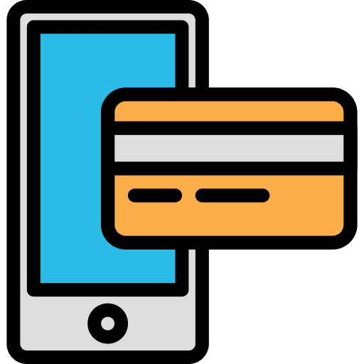 Mobile debit card commerce commerce and shopping icon
