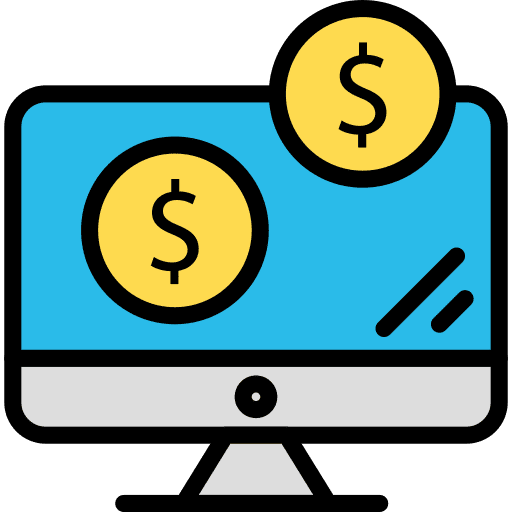 Payment computer commerce and shopping money card icon