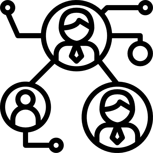 Connection stakeholder network connection person icon