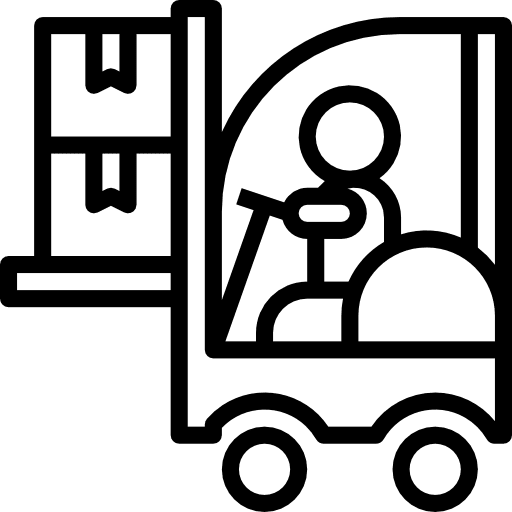 Logistics crane truck logistics icon