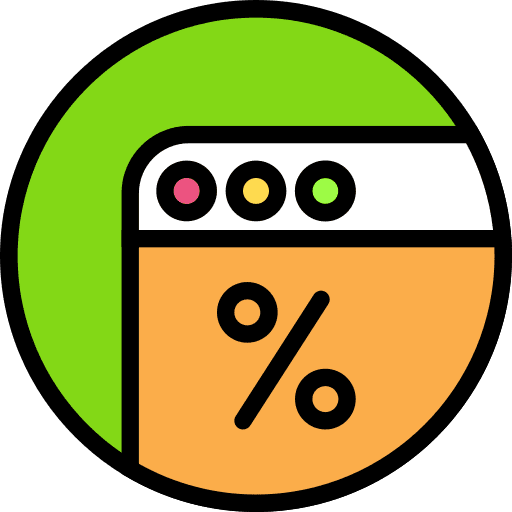 Sales signs percent sales icon