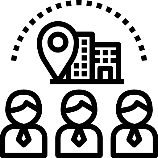 Visitor company business building icon