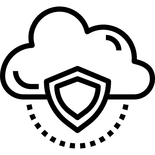 Data interface multimedia cloud computing icon