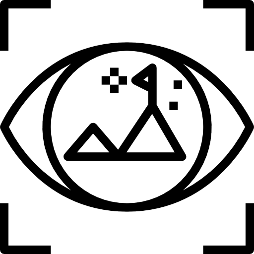 Goal business and finance focus eye icon