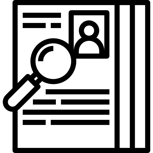 Human resources search candidate human resources icon