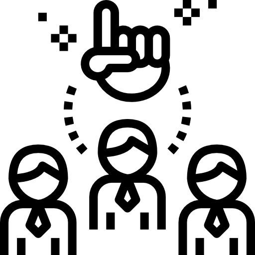 Leader people business and finance team icon