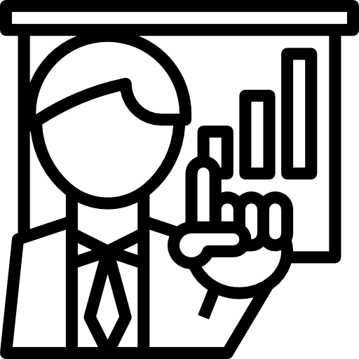 Presentation report presentation board icon