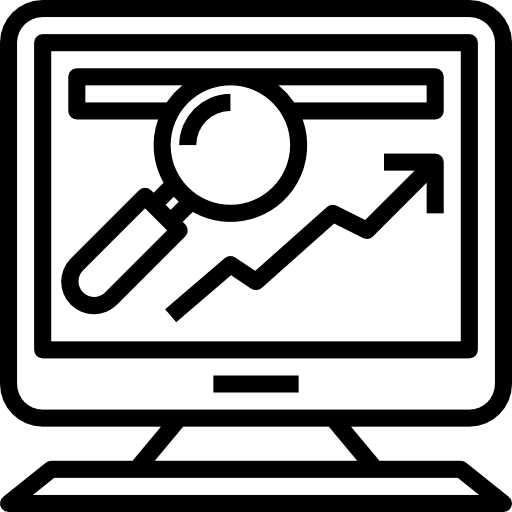 Website monitor screen stats icon