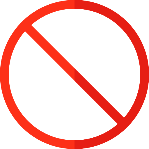 Forbbiden signs shapes and symbols buildings icon