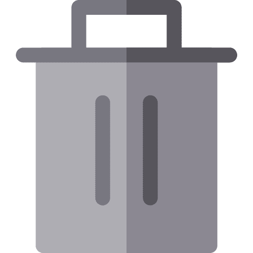 Trash bin interface trash icon