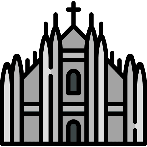 Milan monuments cathedral milan icon