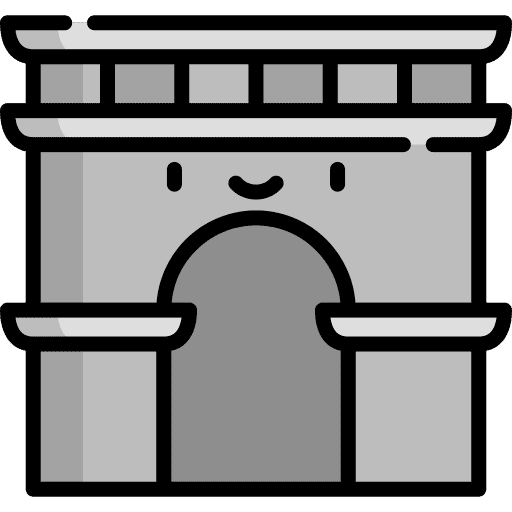 Arch arch architecture and city triumph icon