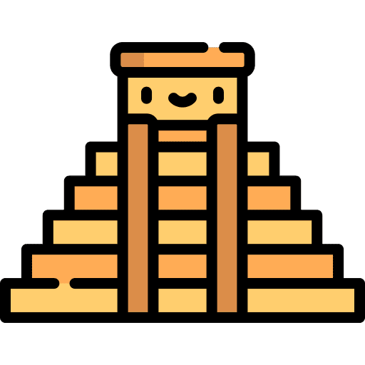 Chichen itza monuments architecture and city chichen itza icon