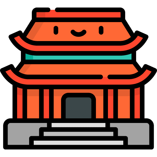 Forbidden city landmark architecture and city monuments icon