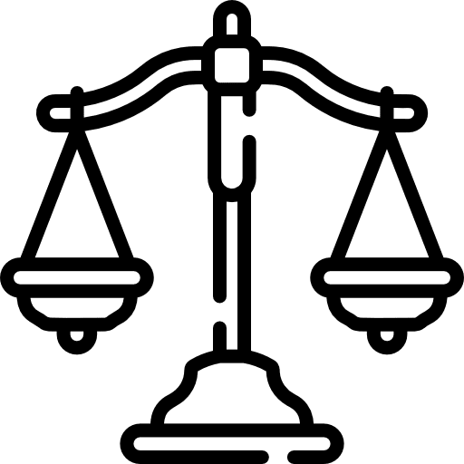 Balance justice balance law icon