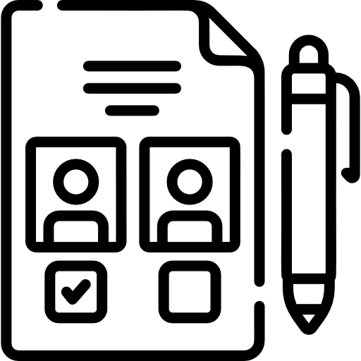 Ballot democracy pencil paper icon