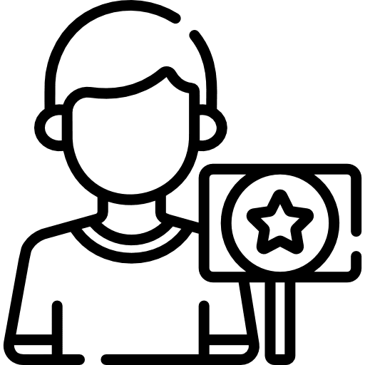 Supporter user man supporter icon