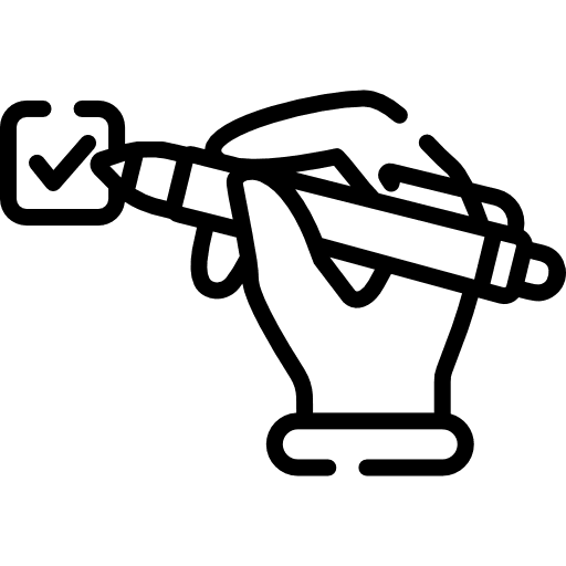 Vote pen ballot check icon