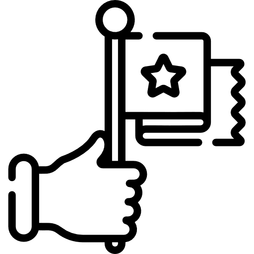 Flag flag hand location icon