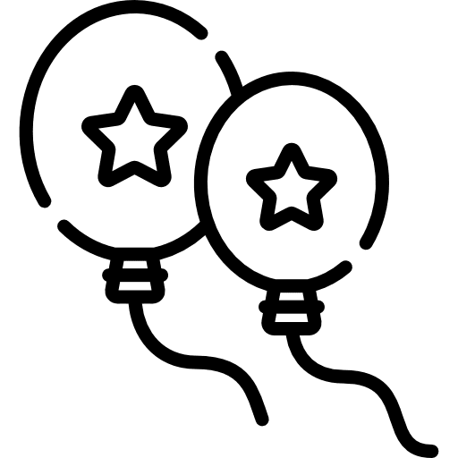 Balloons birthday party birthday and party icon