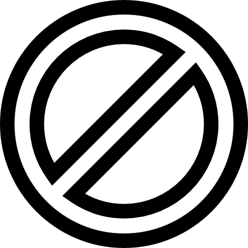 Prohibition avoid cross out restrict icon