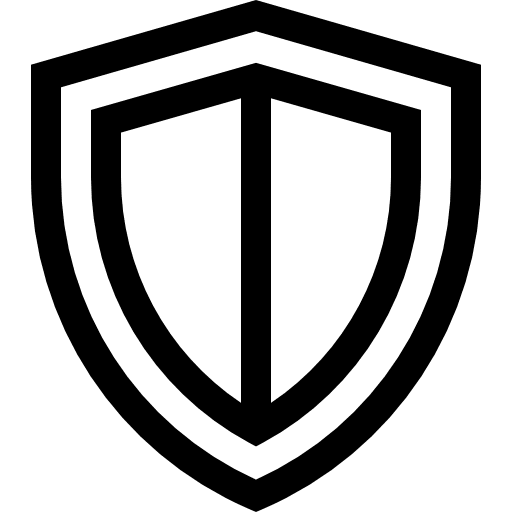 Shield defense weapons security icon