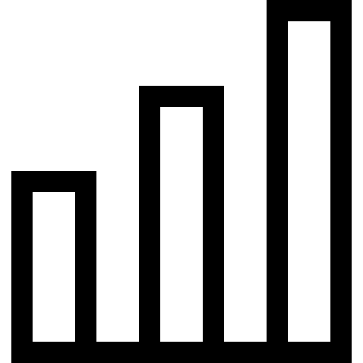 Bar chart analytics business and finance graph icon