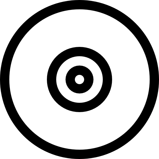 Compact disc music and multimedia music player bluray icon