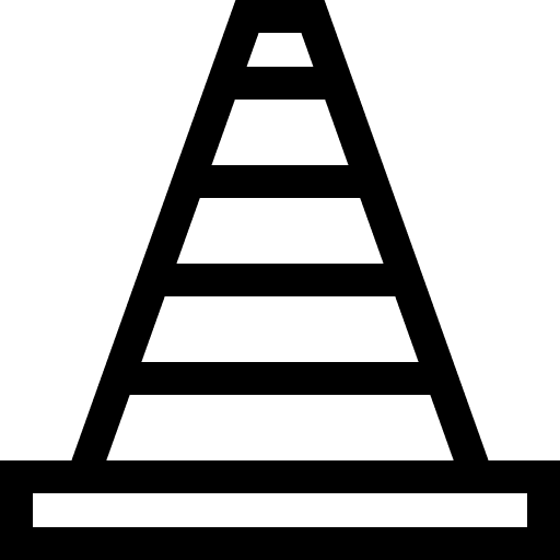 Cone traffic cone post bollards icon