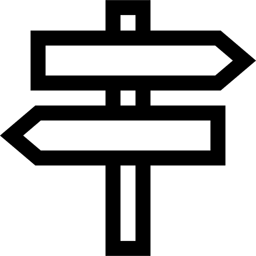 Direction orientation sign panel icon