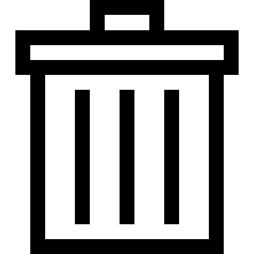 Trash ui interface can icon