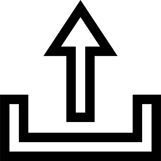 Upload uploading multimedia option square icon