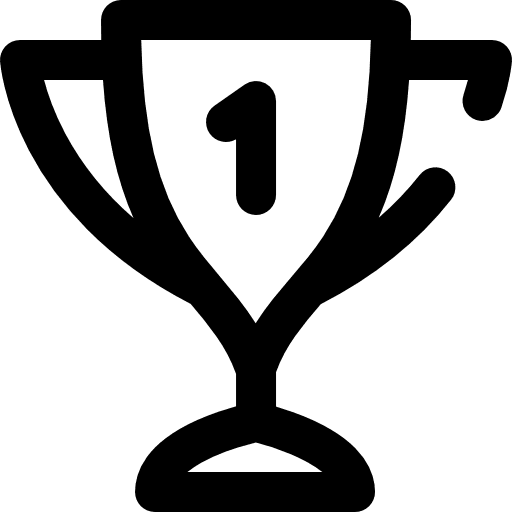 Award trophy winner sports and competition icon