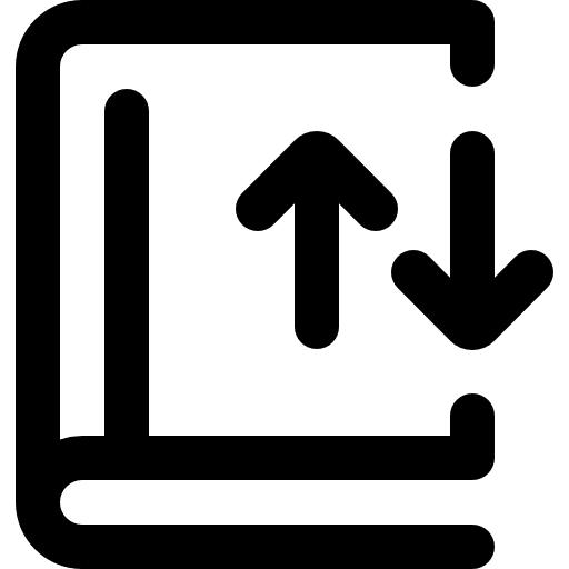 Book education agenda arrows icon