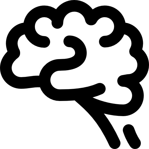 Brain body organ healthcare and medical knowledge icon