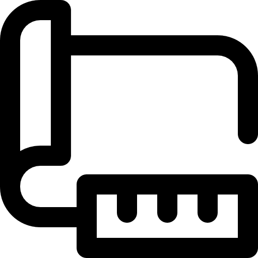 Drafting ruler house design sketching icon