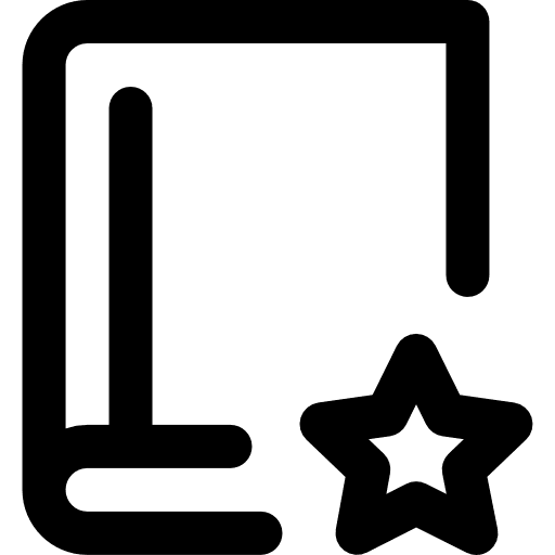 Favourite educative star book icon