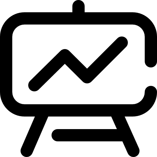 Presentation business chart business and finances icon