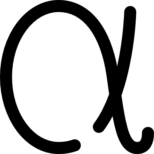 Alpha education greek letter icon