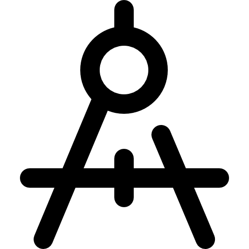 Drafting drafting compass circle icon