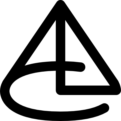 Geometry measuring triangle shapes and symbols icon